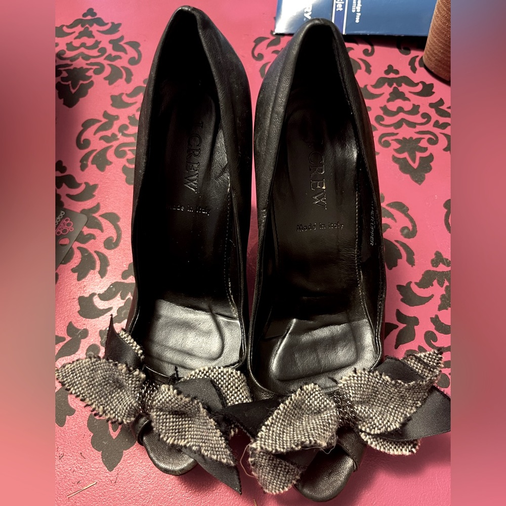 JCREW peep toe heels
